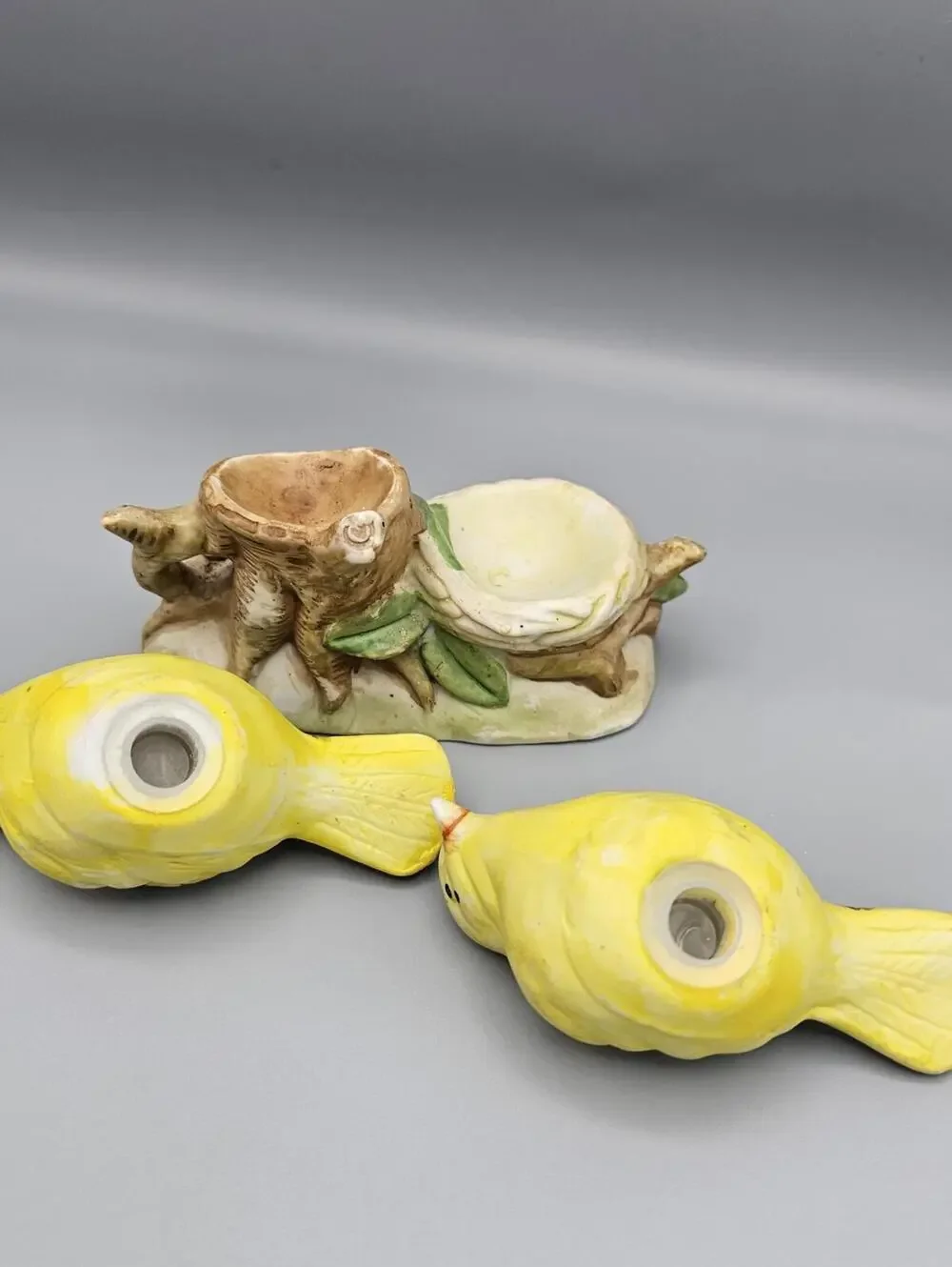 Vintage Ceramic Yellow Bird Salt and Pepper Shakers Set